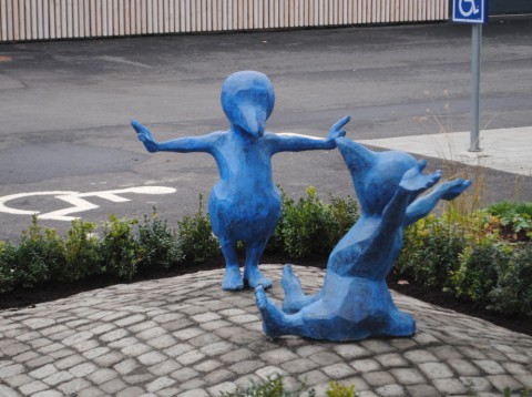 Blå fågelbarn